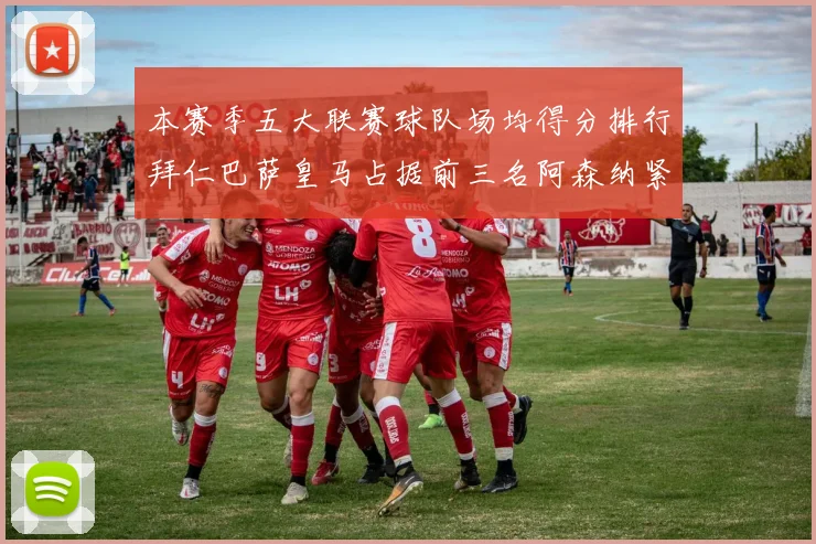本赛季五大联赛球队场均得分排行拜仁巴萨皇马占据前三名阿森纳紧随其后位列第五